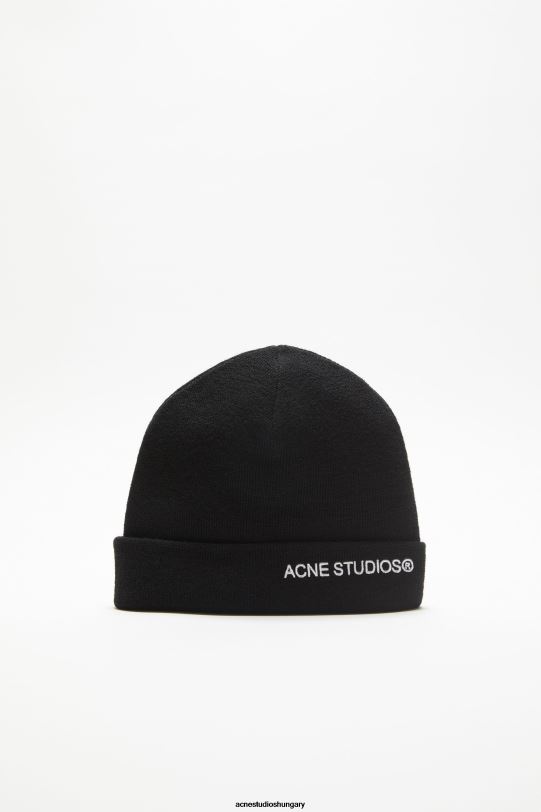 Acne Studios kiegészítők fekete B826R450 logós sapka