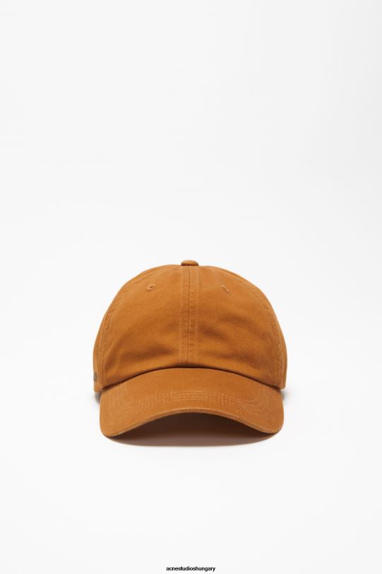 Acne Studios kiegészítők karamellbarna B826R625 twill sapka