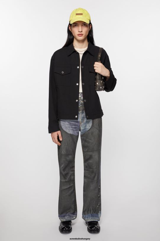 Acne Studios ruházat fekete B826R893 twill kabát