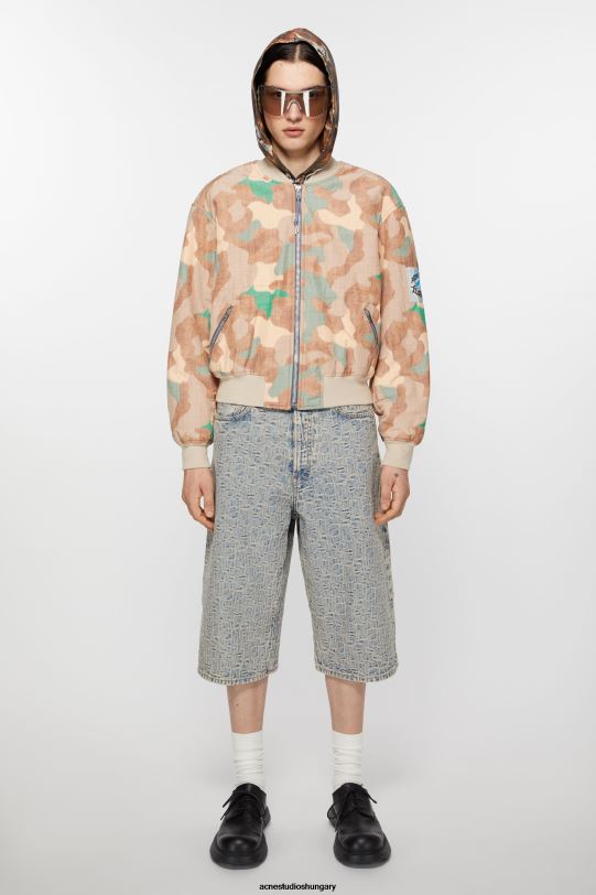 Acne Studios ruházat narancs/zöld B826R880 bomber dzseki