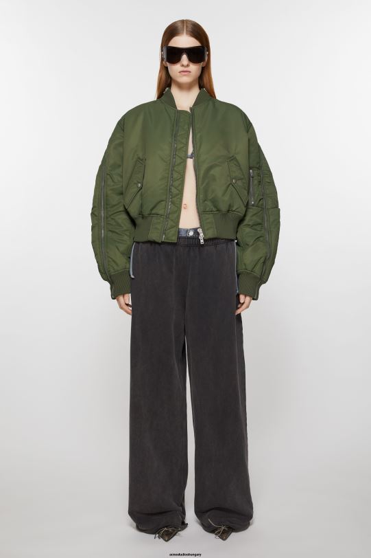 Acne Studios ruházat vadászzöld B826R18 bomber dzseki