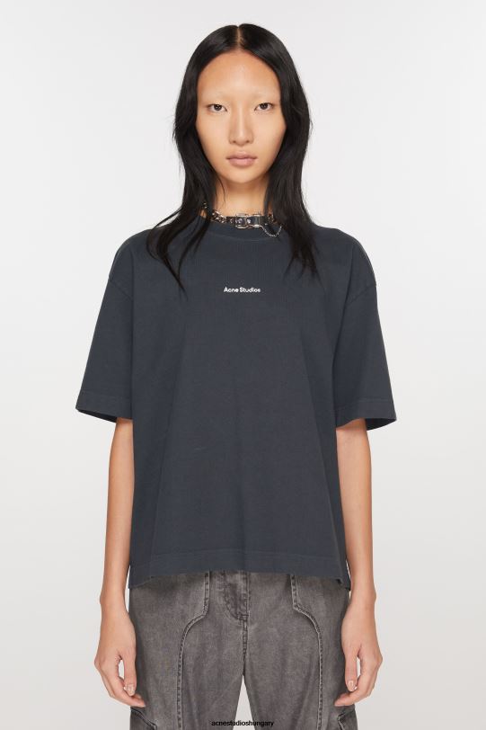 Acne Studios ruházat fekete B826R202 logós póló